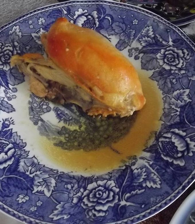 Una foto de Pollo en pulque y guayaba