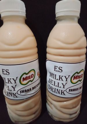 Foto resep Es milky jelly drink milo