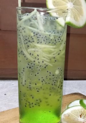 Foto resep Es timun serut selasih
