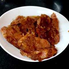 A picture of My Slow Cook Gammon in Apple and Cider Vinegar 🧡#Mainmeal.