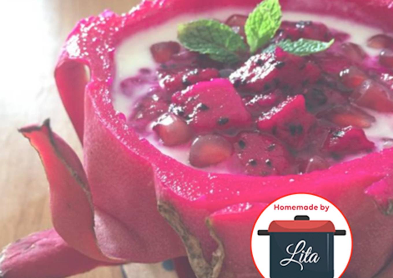 (Diet) Yogurt Buah Naga Delima #homemadebylita