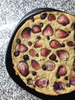 Una foto de Torta/budín de banana, c/harina de avena