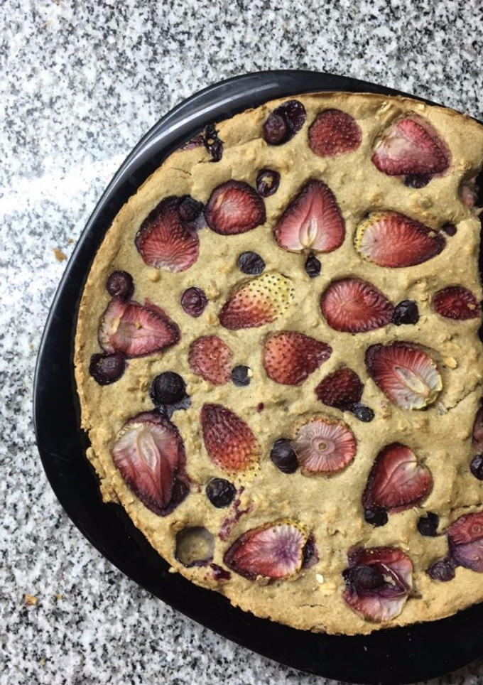 Una foto de Torta/budín de banana, c/harina de avena