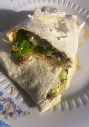 Darálthúsos, sajtos tortilla recept fotója