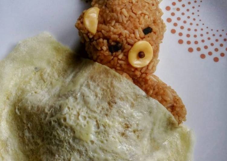 Recipe of Homemade Sleeping Rice Bear with an Egg Blanket