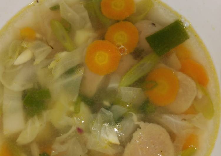 Sayur sop bakso (menu diet) - irit