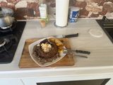 Churrasco con Ensalada de Papa y Salsa de Setas con Panapen
