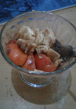 Foto resep Pisang saus coklat simple