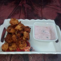 Paneer split gram sweet pakora A picture of Paneer split gram sweet pakora.