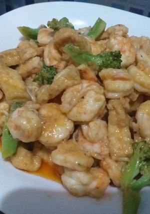 Foto resep Udang tahu brokoli