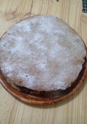 Una foto de Sable de frutos secos y crema kinder semiamarga