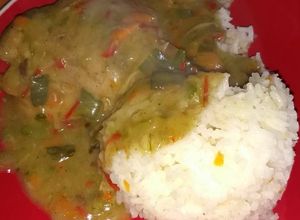 Una foto de Arroz con Salsa espesa