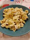 Tortellini with Cream and Grated Parmesan