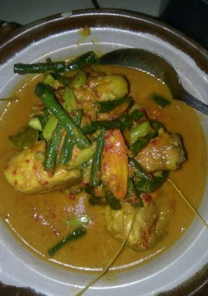 Foto resep Gulai ayam pete kacang panjang