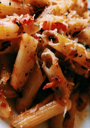 A picture of Penne Arrabiata.