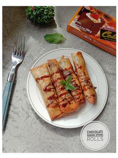 Foto resep Chocolate Banana Spring Rolls/ Pisang coklat