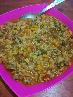 Una foto de Guiso de arroz integral