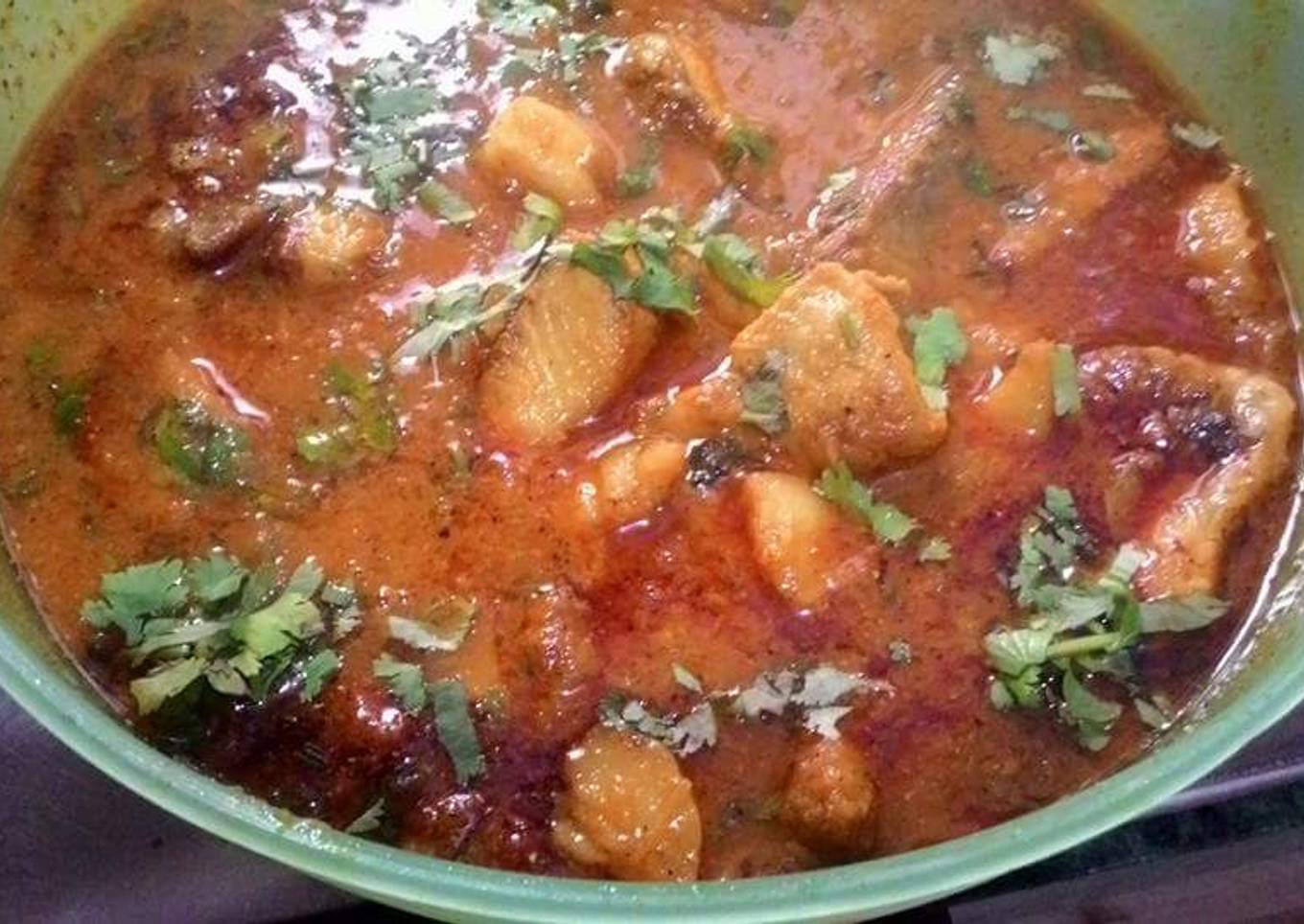 Fish gravy with Aloo