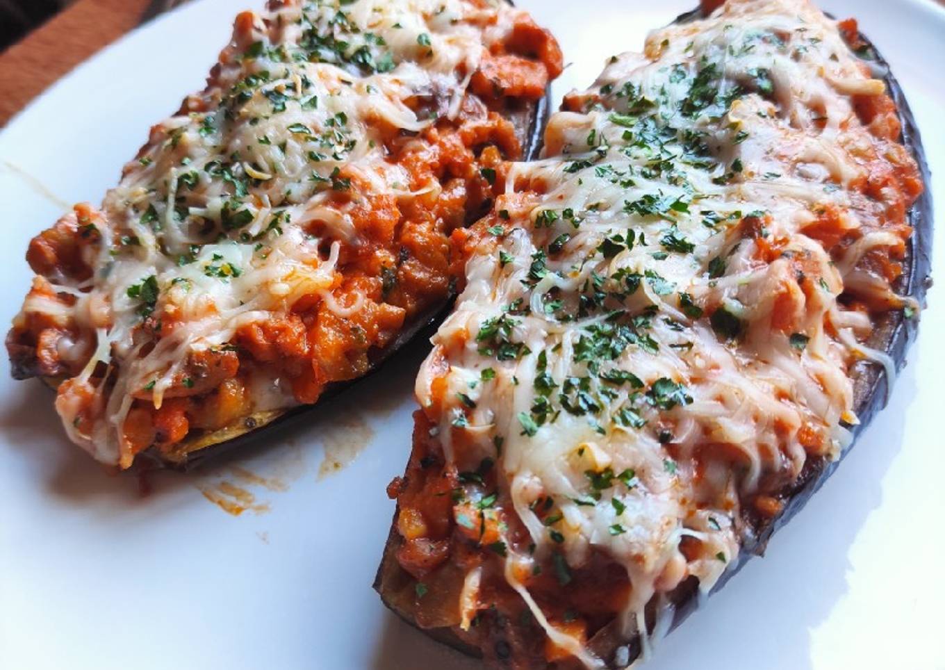 Berenjenas rellenas al horno