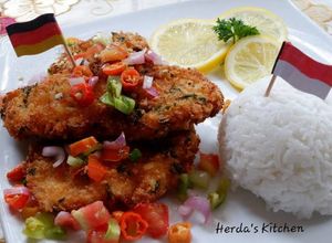 Foto resep Chicken Schnitzel with Dabu Dabu Sauce