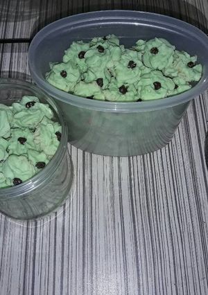 Foto resep Semprit susu pandan