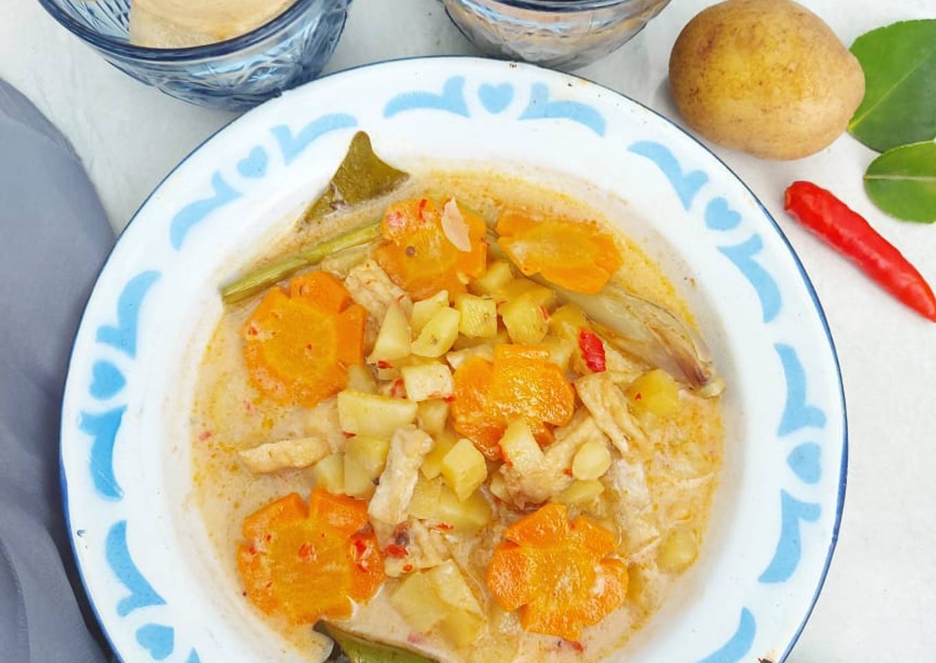 Kentang Tahu Wortel Masak Santan