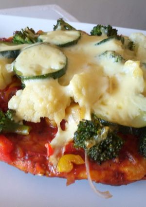 A picture of Vegetarian pizza #baking contest.