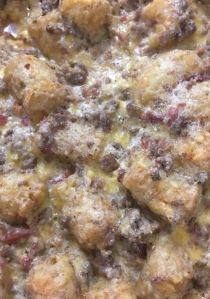 A picture of Bacon Cheeseburger Tator Tot Casserole.