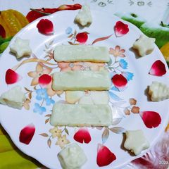 A picture of Crispy tasty homemade milky bar.