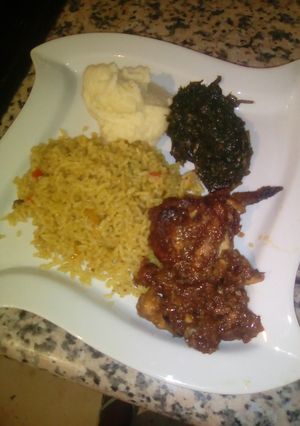 A picture of Mexican Chicken with savoury rice.