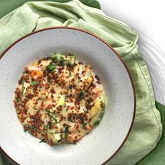 A picture of Baked Vegetable In Cheesy Garlic Sauce.