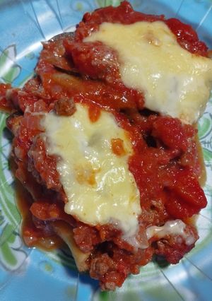 Una foto de Parmesana de Berenjenas con Carne Picada