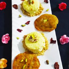 Firni cake Malpua A picture of Firni cake Malpua.