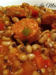 Una foto de Guiso de frijoles con pimiento choricero