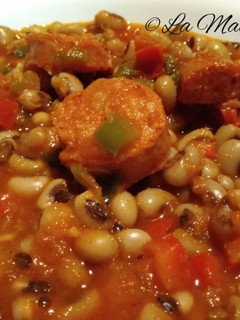 Una foto de Guiso de frijoles con pimiento choricero