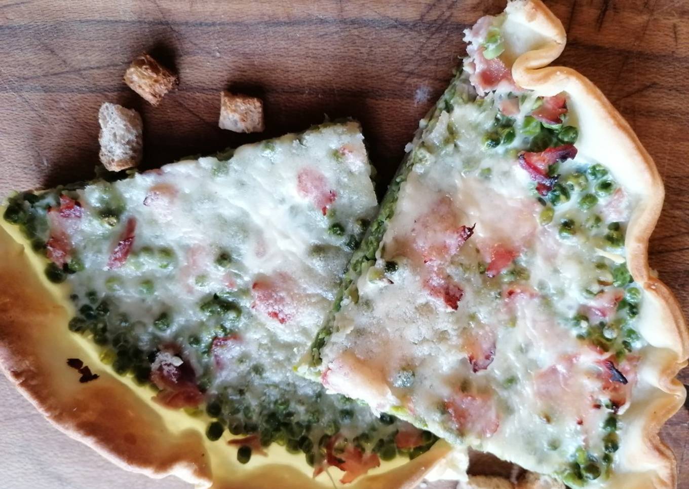 Quiche petits pois jambon
