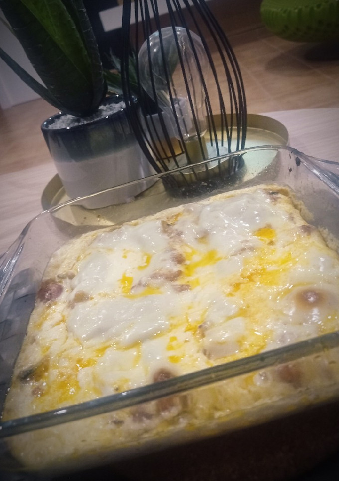 Una foto de Pastel de longaniza y calabacín