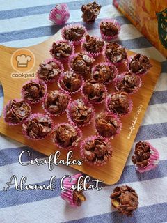 Gambar Cornflakes Almond Coklat