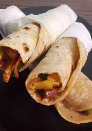 A picture of Paneer roll.