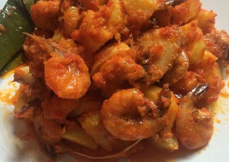 Resep Udang dan kentang balado, Lezat Sekali
