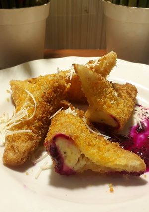 Foto resep Cheese banana sandwich dragon sauce