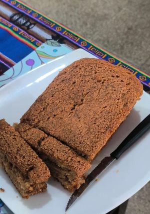Una foto de Budín de banana integral