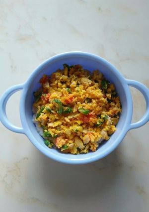 Foto resep Oatmeal +orak arik telor ayam kmpung