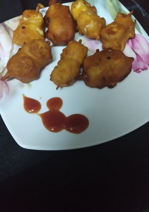 A picture of Paneer schezwan fritters.