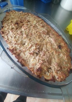 Una foto de Brownie de avena y manzana