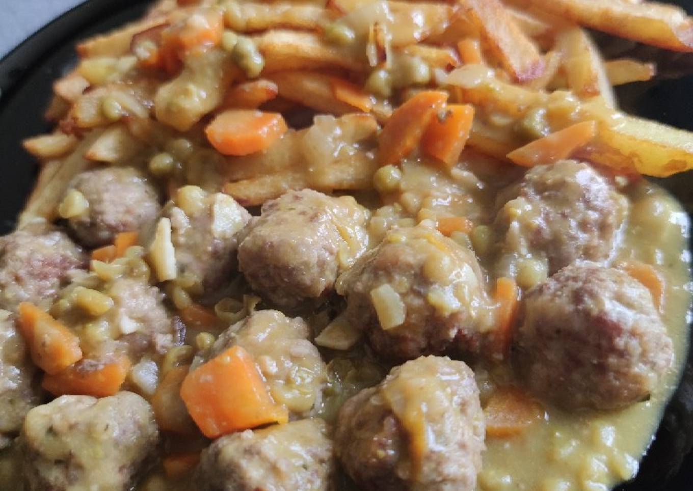 Albóndigas a la jardinera 🥕🍄🥔