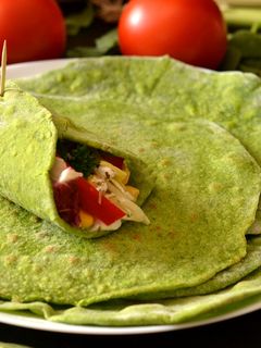 Spenótos tortilla recept fotója