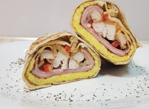 O poză a rețetei Lipie cu omletă.