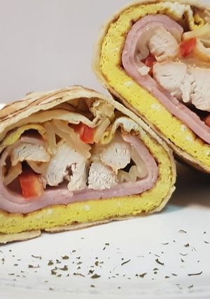 O poză a rețetei Lipie cu omletă.