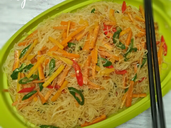 Yuk intip, Resep mudah memasak Bihun Goreng Vegetarian  nagih banget